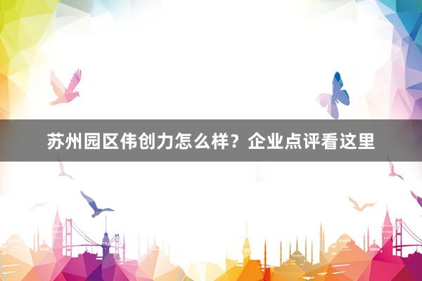 苏州园区伟创力怎么样？企业点评看这里