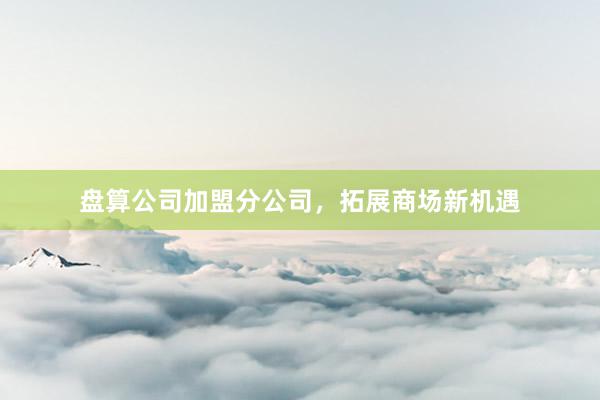盘算公司加盟分公司，拓展商场新机遇